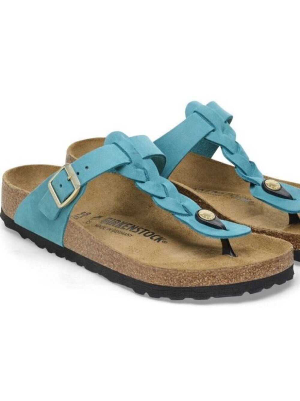 Birkenstock Gizeh Braided Color Biscay Bay Leather Womens 8US  NWT - Picture 4 of 6